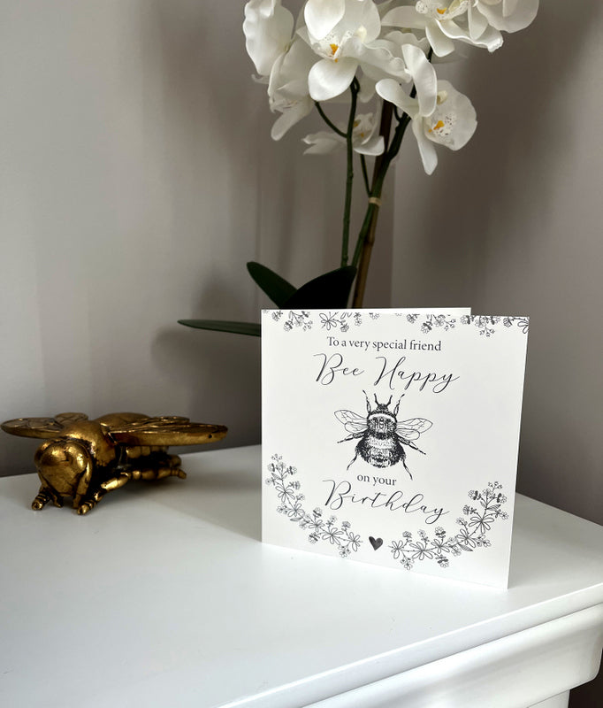 Special Friend Bee Happy Birthday Card