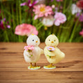 Easter Chicks With Flowers ..