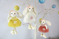 Easter Bunny Rabbit Hangers With Flowers