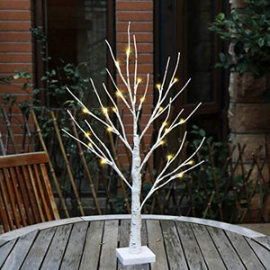 Birch Tree With 24 Warm LED Lights
