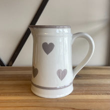 Load image into Gallery viewer, White &amp; Grey Hearts Jug
