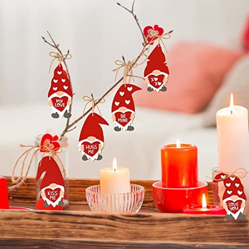 Hanging Wooden Gonk Decorations - Set of 6