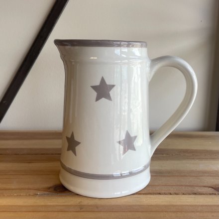 White & Grey Stars Jug