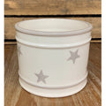 White & Grey Stars Plant Pot - 11cm