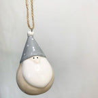 Gonk Santa Tree Hanger - Beige & Grey