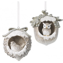 Load image into Gallery viewer, Bird / Owl In Acorn Tree Decorations .
