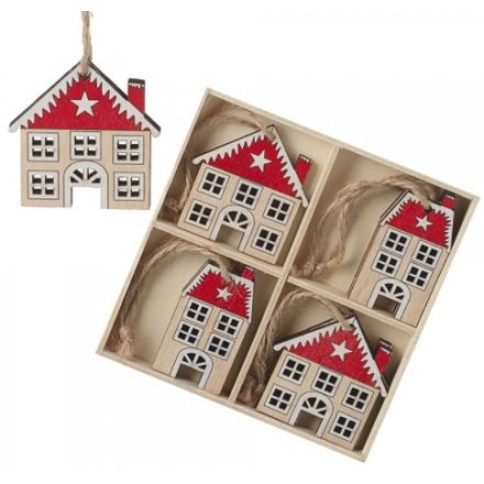 Wooden House Tree Hangers
