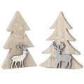 Wooden Trees With Glittery Stags