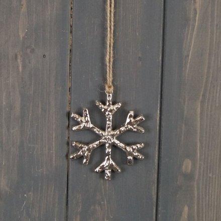 Hanging Metal Snowflake .