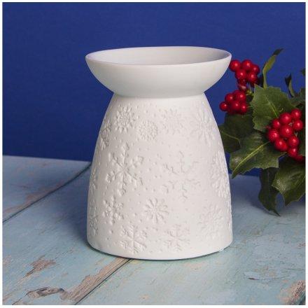 Ceramic Snowflakes Wax/Oil Burner