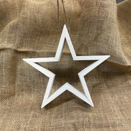 Rustic White Star - Small