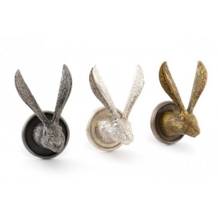 Hare Door Knobs - Gold, Silver & Grey
