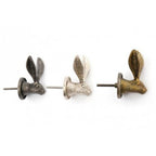 Hare Door Knobs - Gold, Silver & Grey