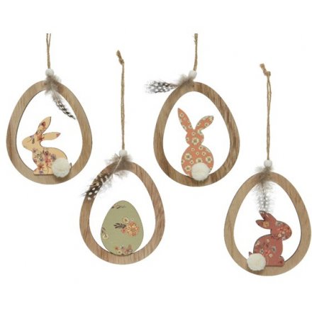 Easter Rabbit & Egg Hanging Decorations ..