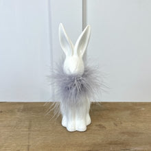 Load image into Gallery viewer, White Rabbit With Feathered Collar
