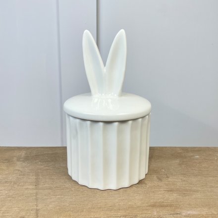 Ceramic Bunny Ears Storage Pot ..