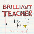 Brilliant Thank You Teacher Card