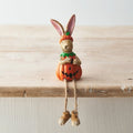 Pumpkin Bunny Rabbit Shelf Sitter Sat