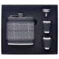 Grey Tweed Hip Flask - 6oz