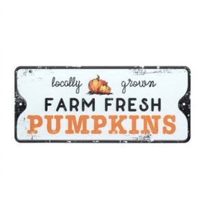 Farm Fresh Pumpkins Metal Sign ..