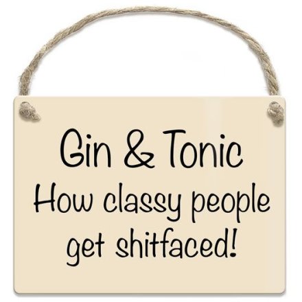 Gin & Tonic - Mini Metal Sign