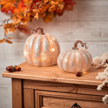 Load image into Gallery viewer, LED Glass Pumpkin - Large ..
