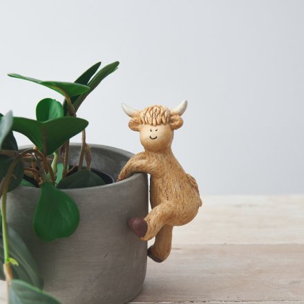 Highland Cow Plant Pot Hanger