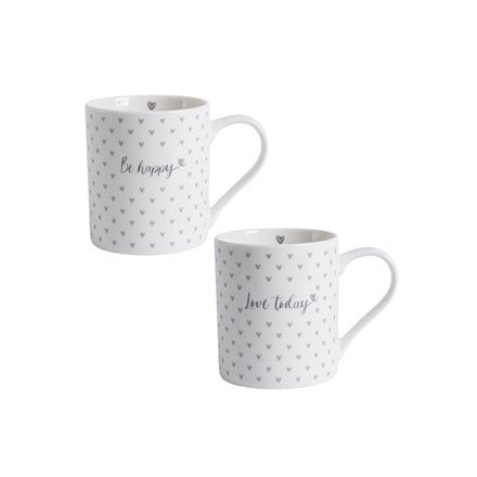 Heart Mug - Be Happy / Love Today