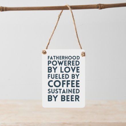 Dad - Coffee / Beer Mini Metal Sign
