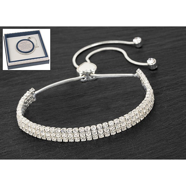 Diamante Bracelet - Silver Plated