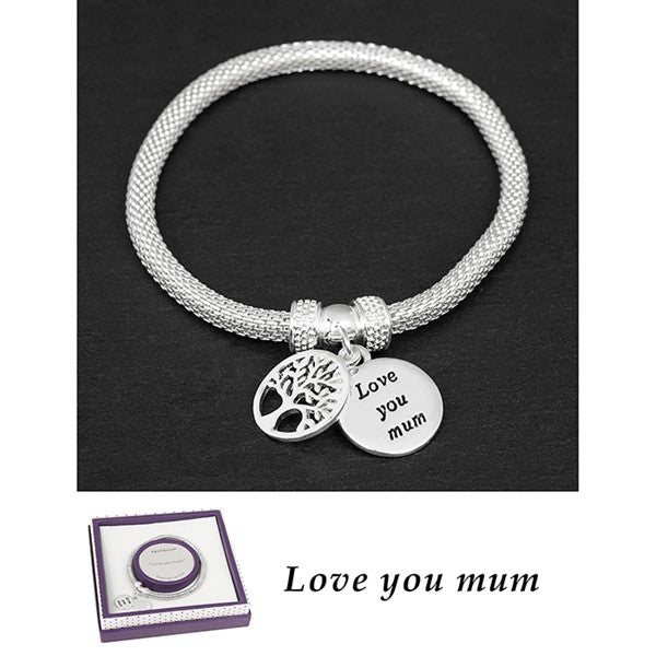 Tree Of Life Silver Plated Bracelet - Mum