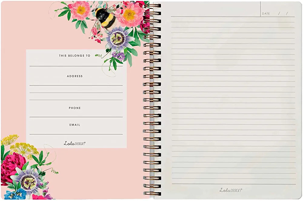 Pink Bee Wirebound B5 Organiser / Planner