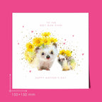 Best Mum Ever Hedgehogs Mother's Day Card