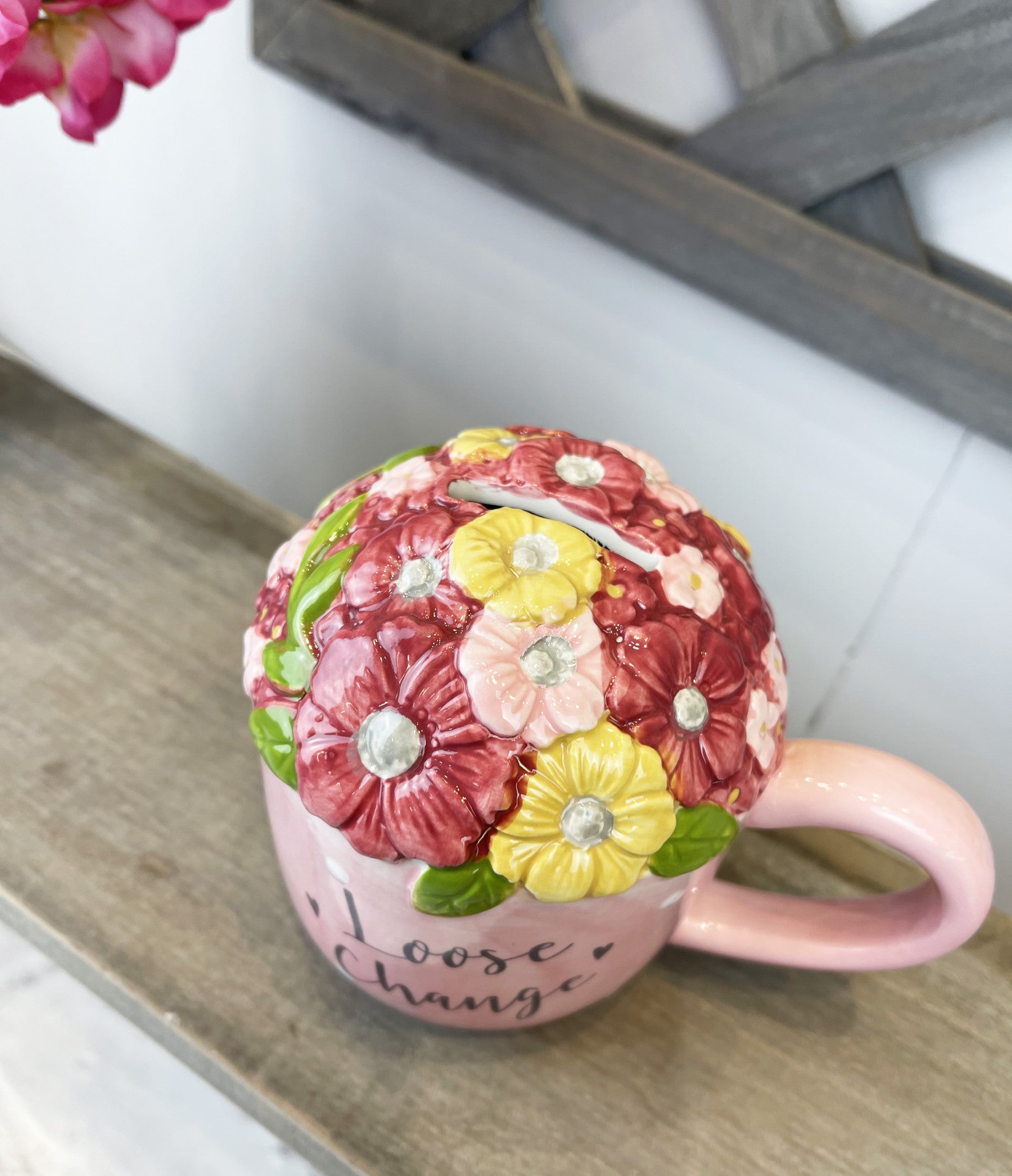 Flower Mug Money Box