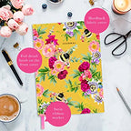 Mustard Bee A5 Fabric Journal