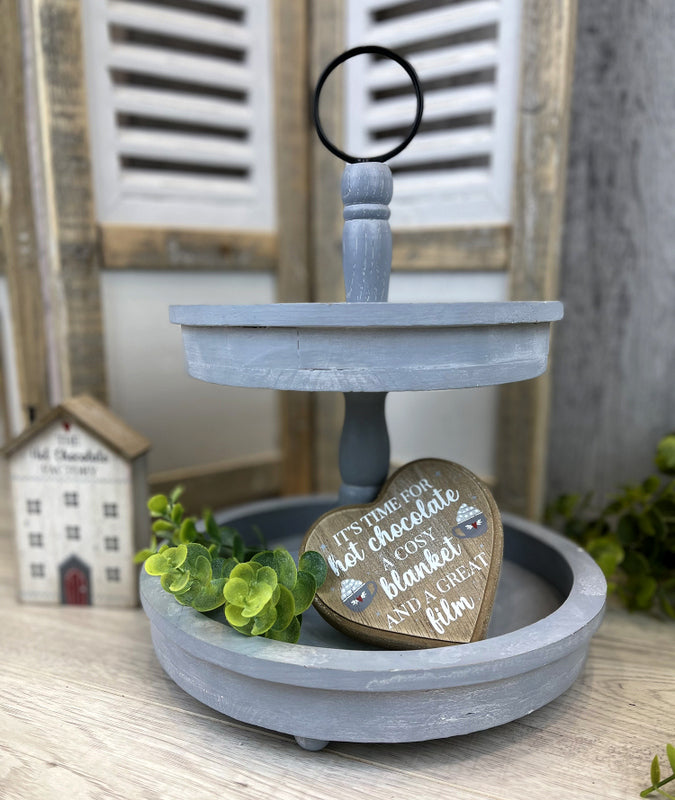 Grey Tiered Tray