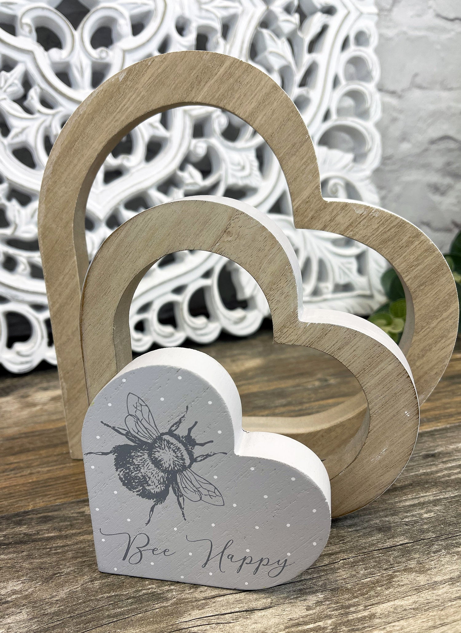 Bee Happy Hearts - Set of 3