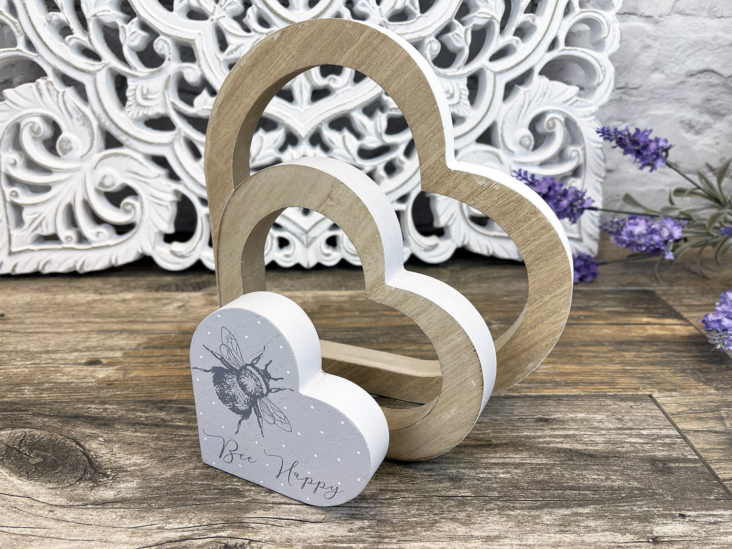 Bee Happy Hearts - Set of 3