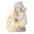 Christmas Light Up LED Snowman With Boy