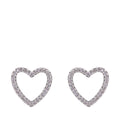 KEIRA WHITE GOLD PLATED HEART STUD EARRINGS