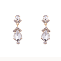 ZARA CRYSTAL EARRINGS - Gold & Clear