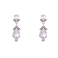 ZARA CRYSTAL EARRINGS - Silver & Clear