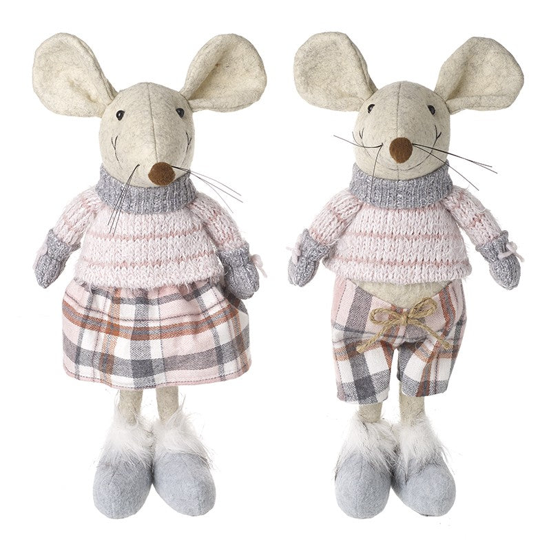 Standing Pink Mice In Jumpers
