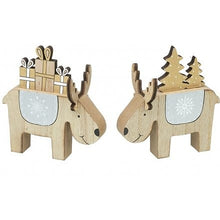 Load image into Gallery viewer, Chunky Wooden Christmas Reindeers .
