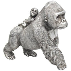 Silver Gorilla With Baby