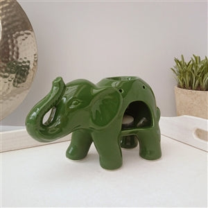 Large Elephant Wax Burner - Green
