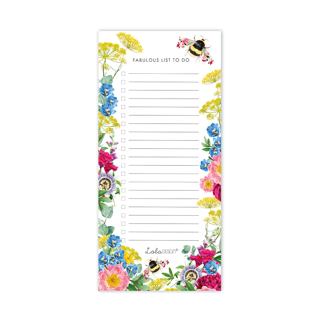 Bees Magnetic Shopping List / To Do Pad
