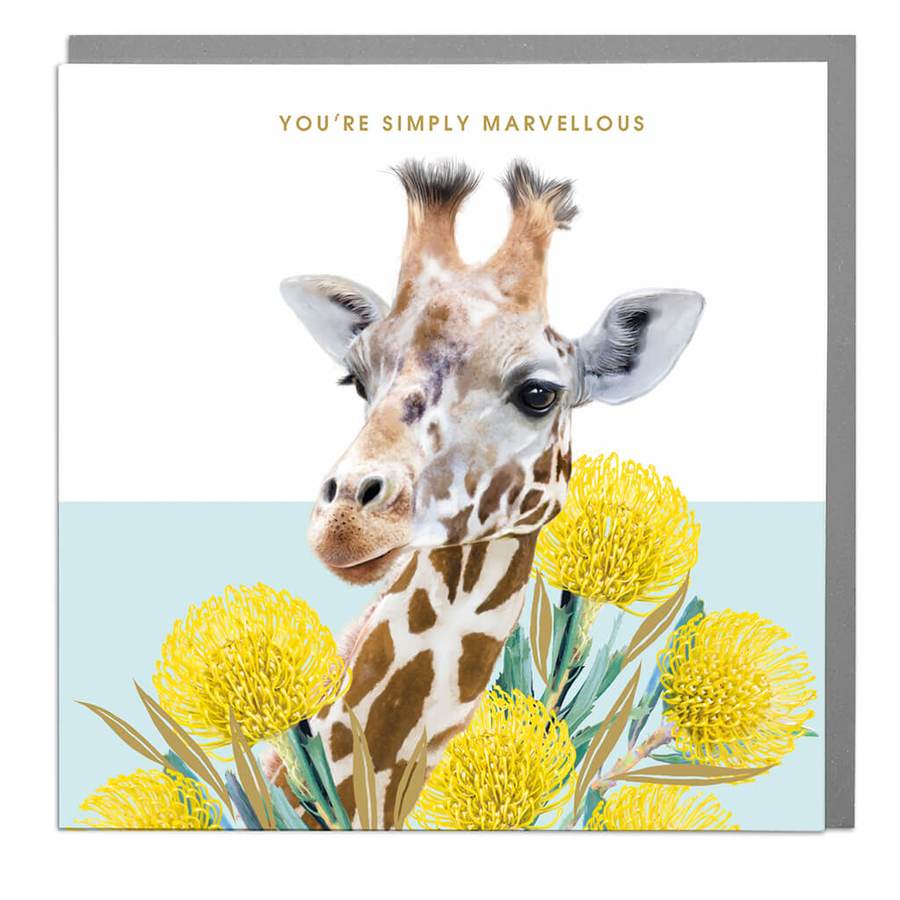 Giraffe You're Simply Marvellous Card .