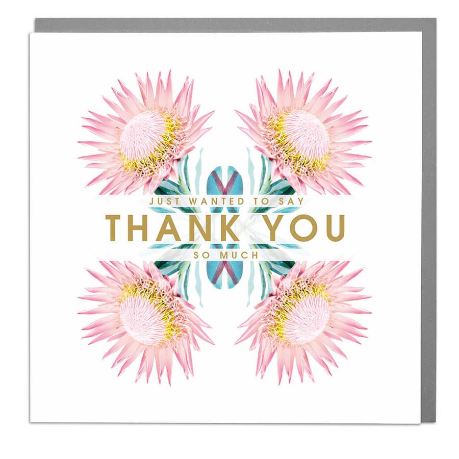 King Protea Thank You So Much Card
