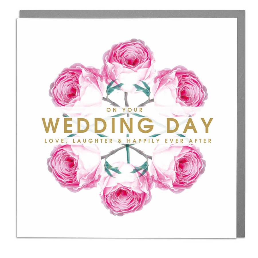 Roses Wedding Day Card